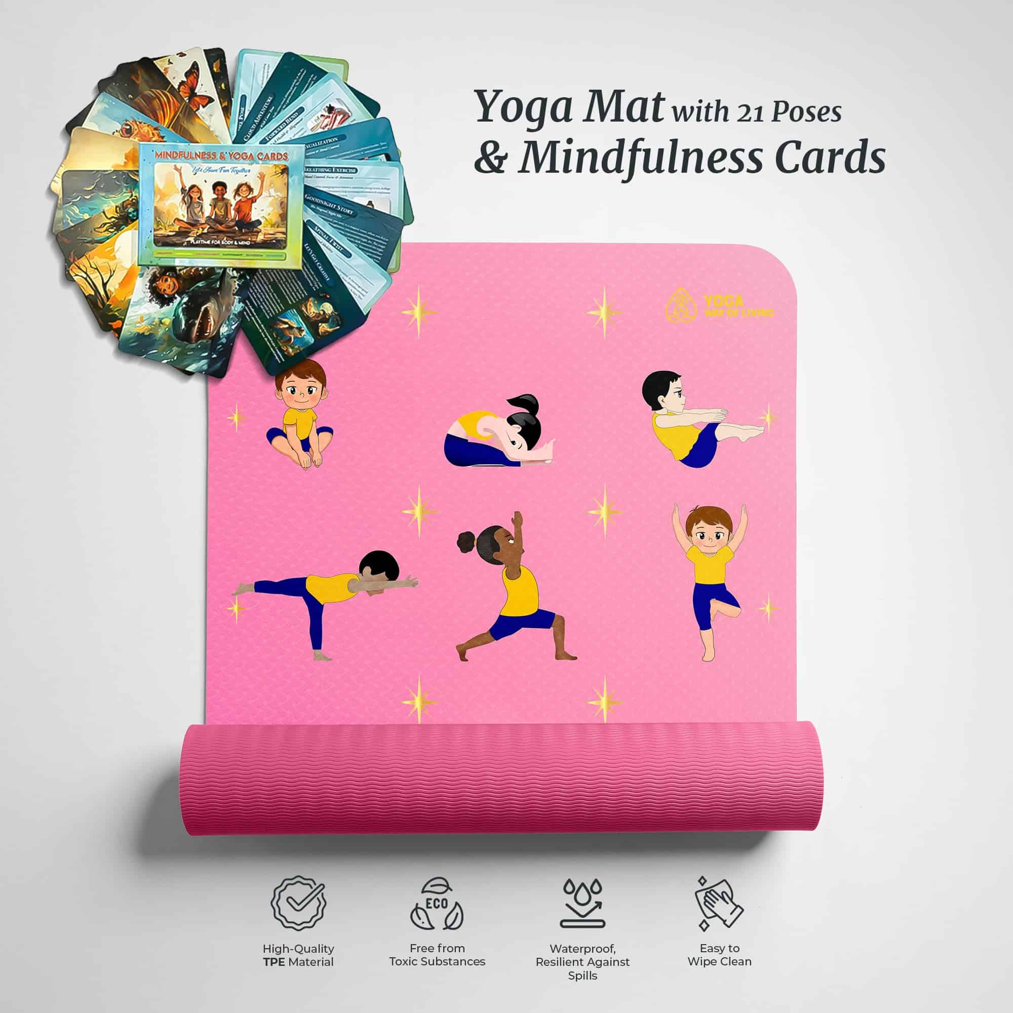 SET de Yoga MindfulKids - Tapete Premium Eco Friendly, - Imagen 7