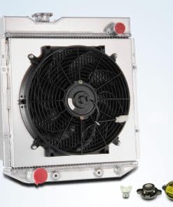 Radiador CC251 de aluminio de 3 filas con termostato y