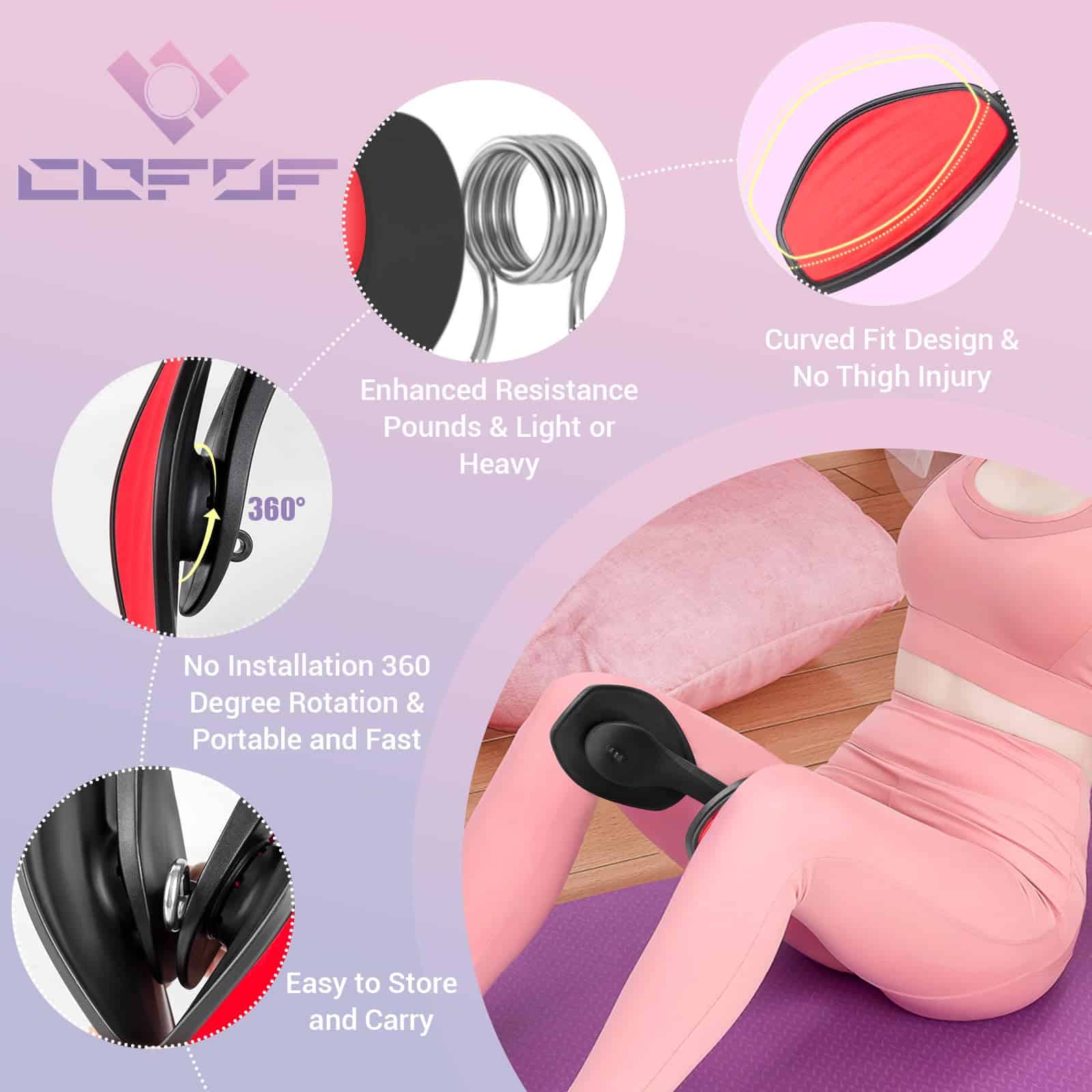 Thigh Master Ejercitador de Muslos para Mujeres, - Imagen 3