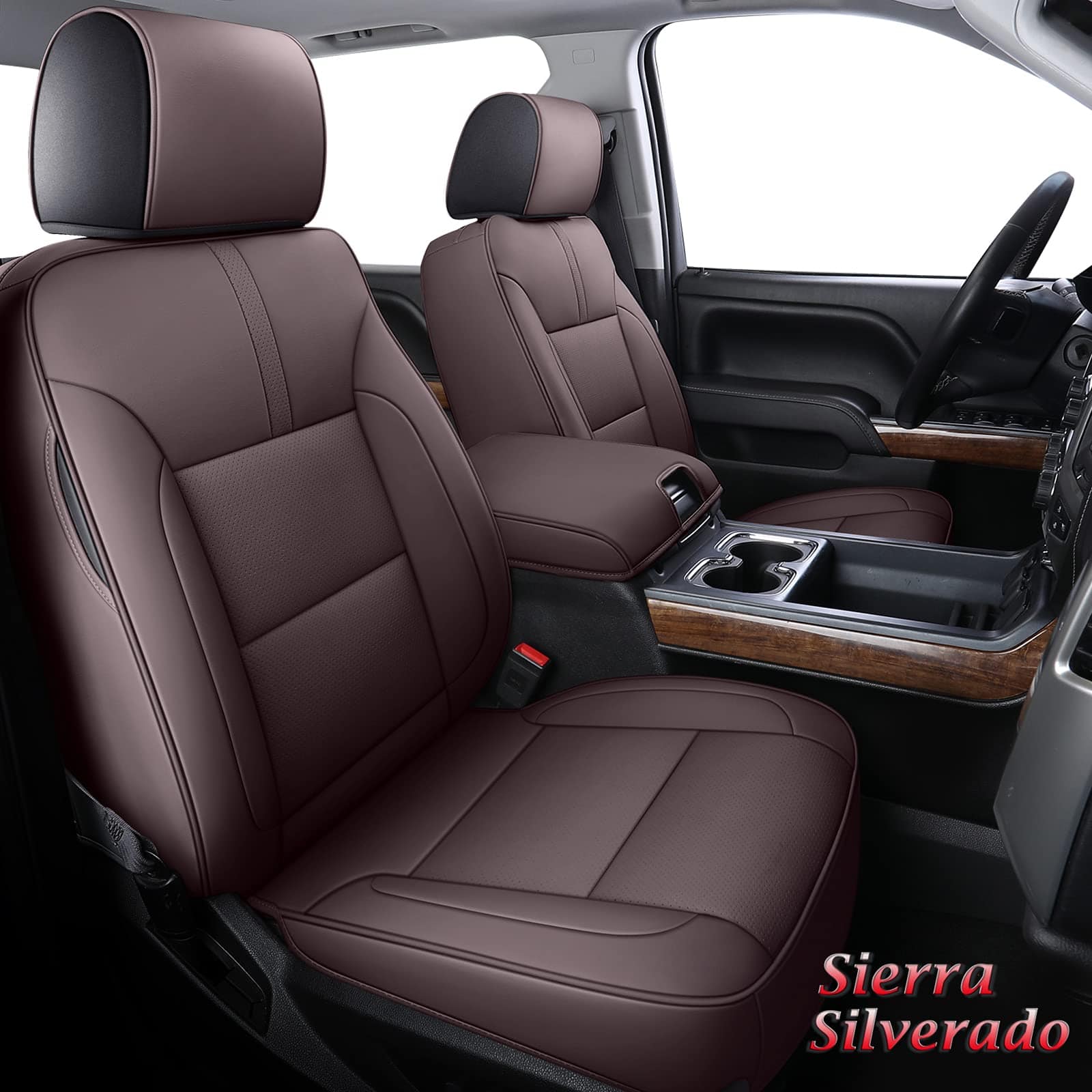 Fundas de Asiento de Cuero para Chevy Silverado,