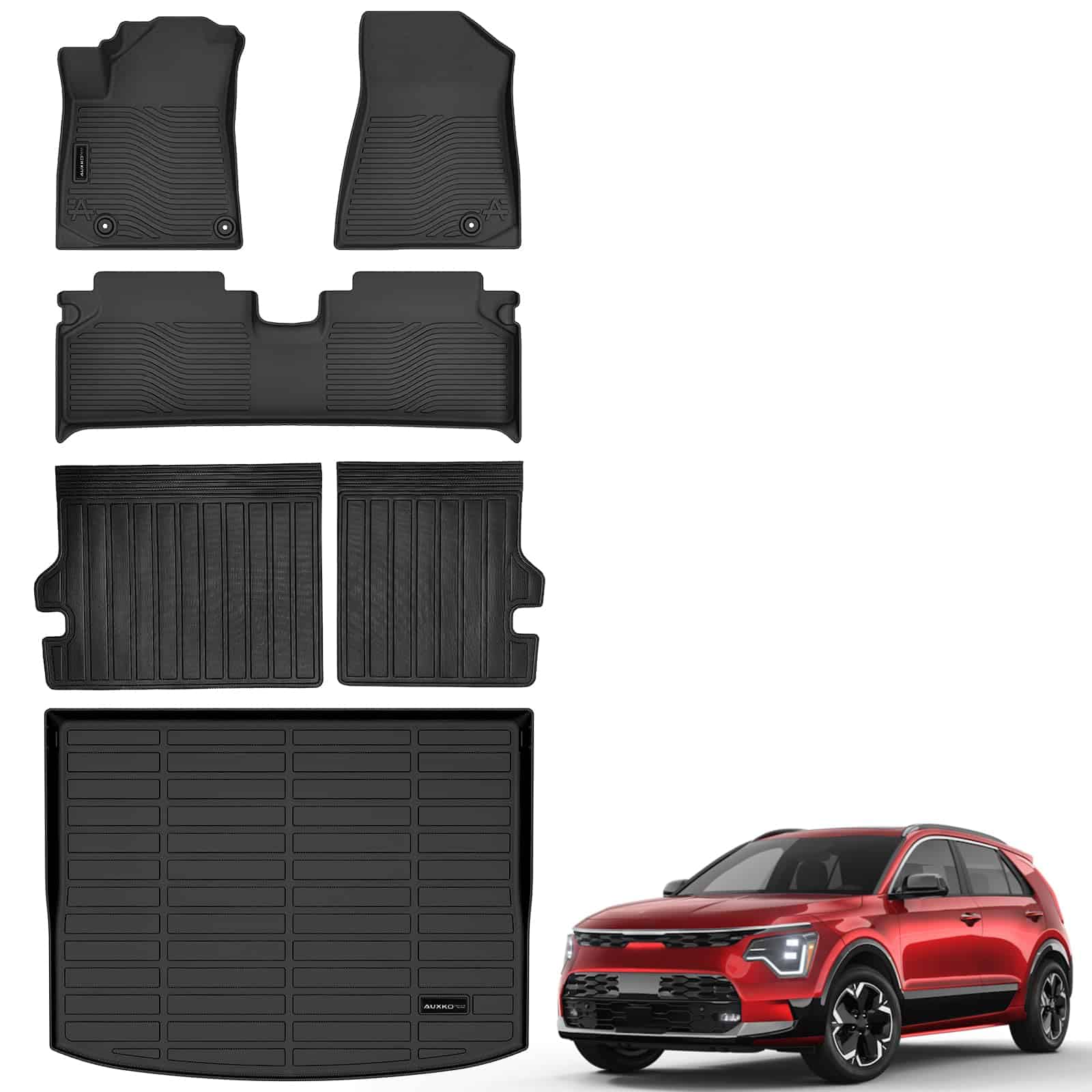 Tapetes de piso todo clima con protector de carga para Kia