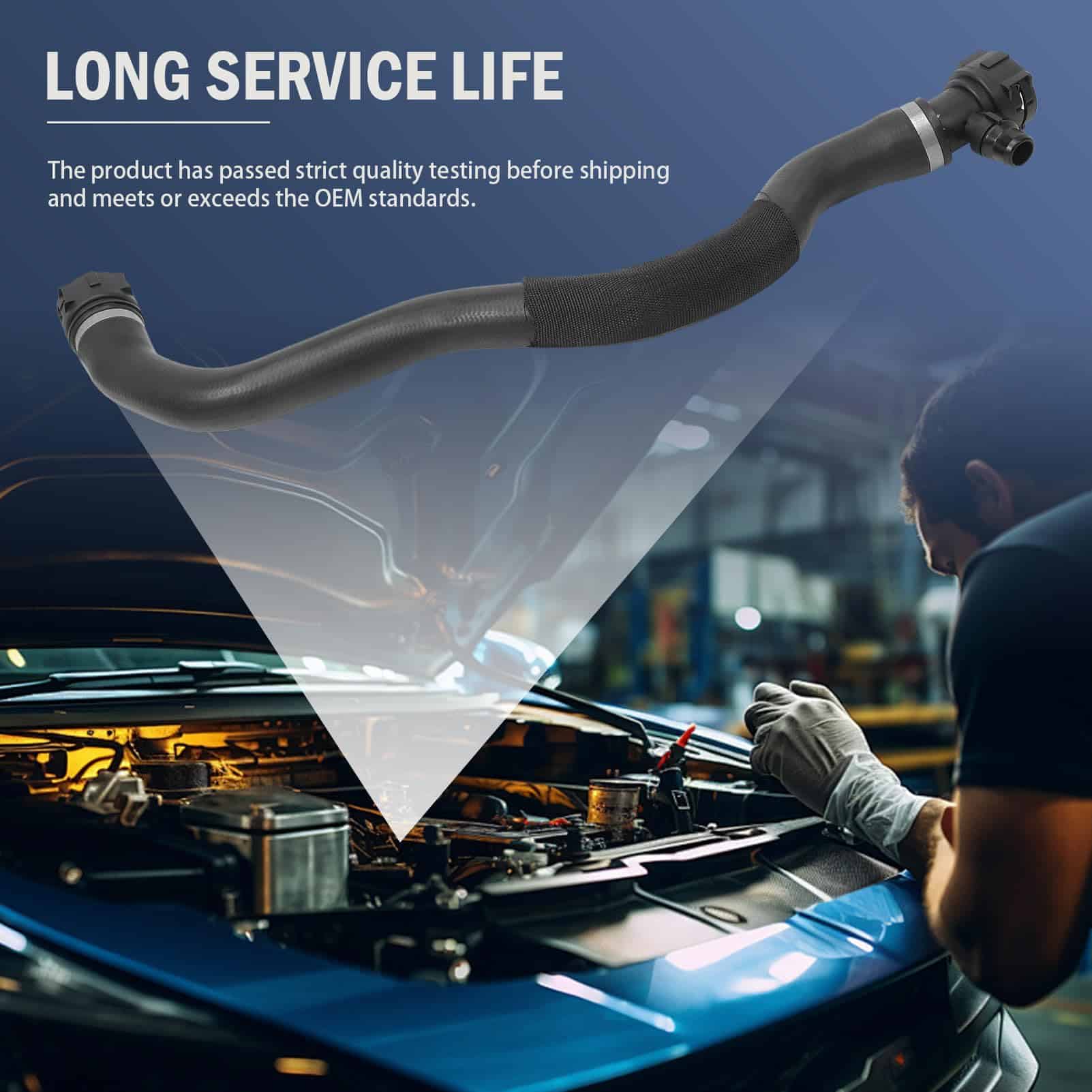 Manguera de Radiador de Goma Gaogisy, 1.5 Pulgadas, Negra, - Imagen 8