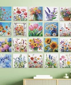 AtawLege 20 Pack Paneles Acústicos de Arte, -Flores Modernas