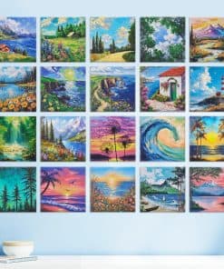 AtawLege 20 Pack Paneles Acústicos de Arte, -Paisaje Natural