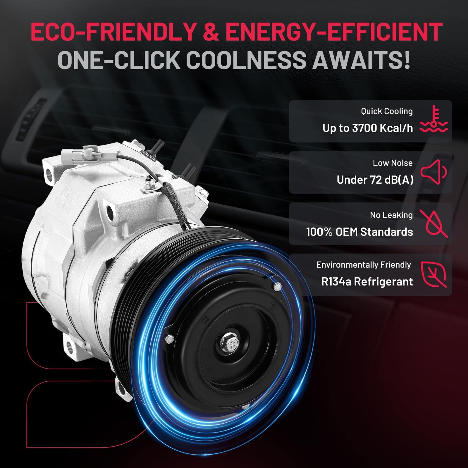 Compresor de Aire Acondicionado A/C con -320-08050 - Imagen 5