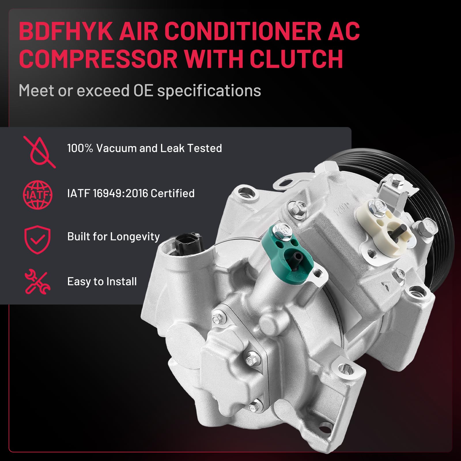 Compresor de Aire Acondicionado A/C con -2009-2010 - Imagen 3
