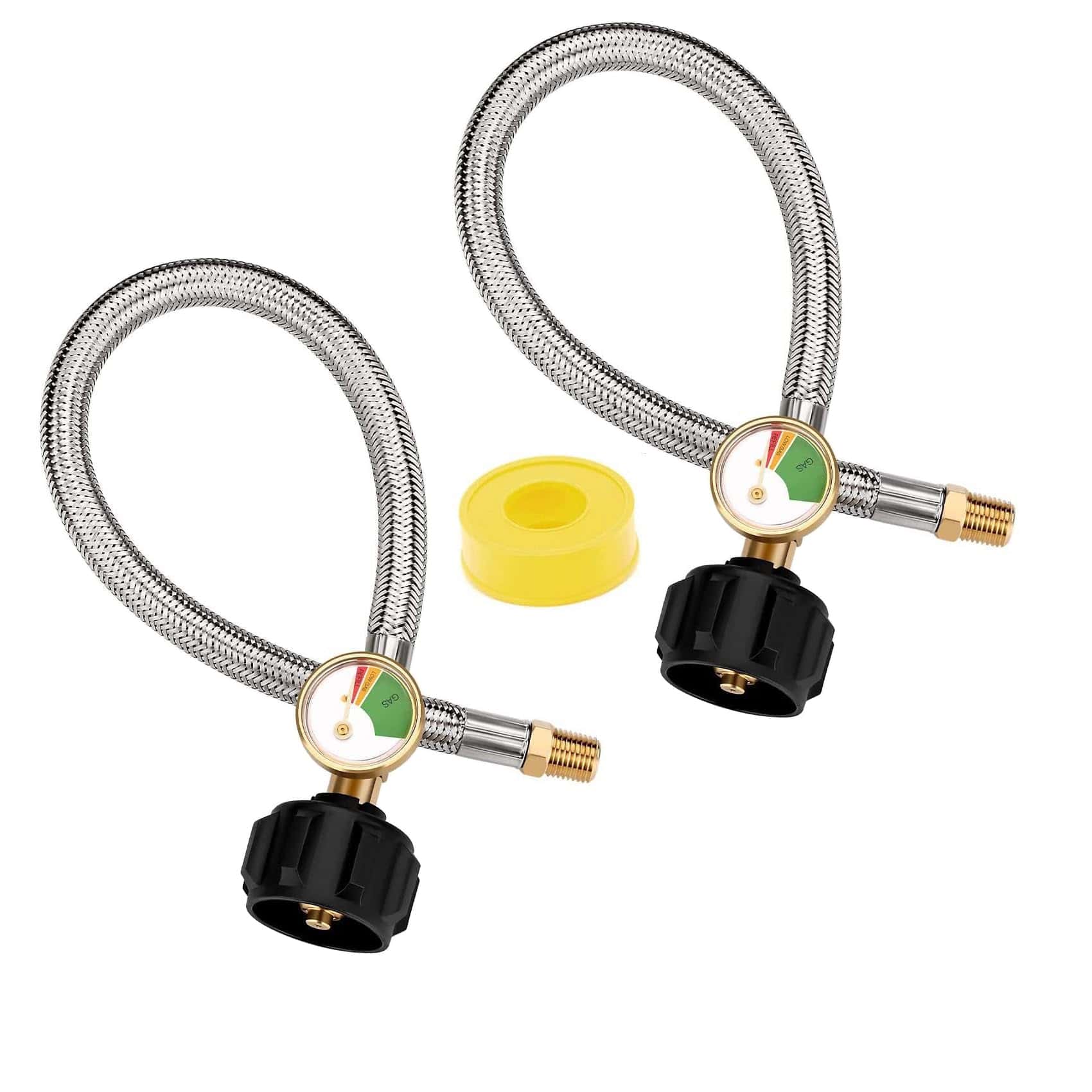 Manguera de Propano de 1/4'' Macho NPT con Medidor para