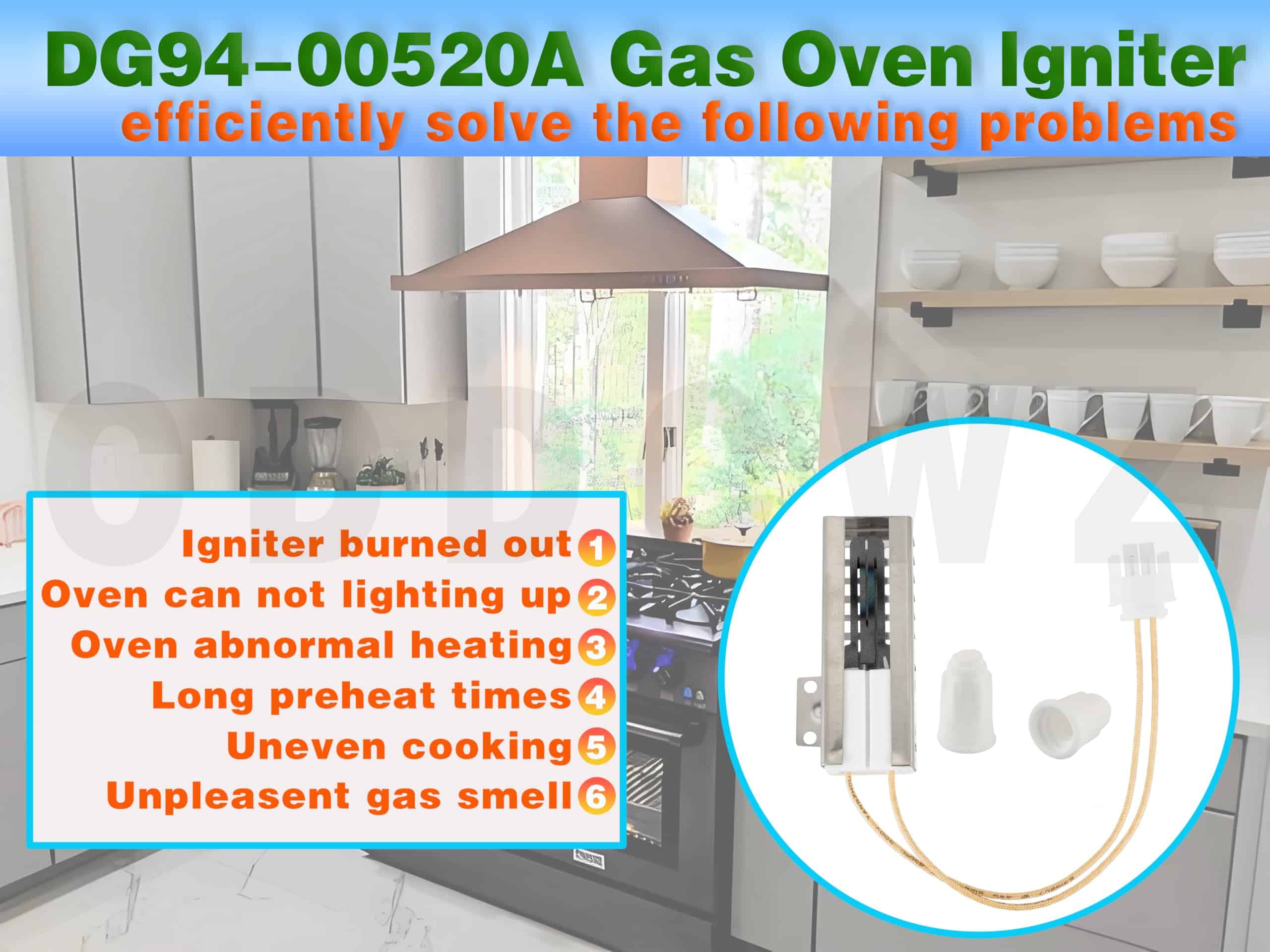 Ignitor DG94-00520a Compatible con Horno Sam-sung - Imagen 4