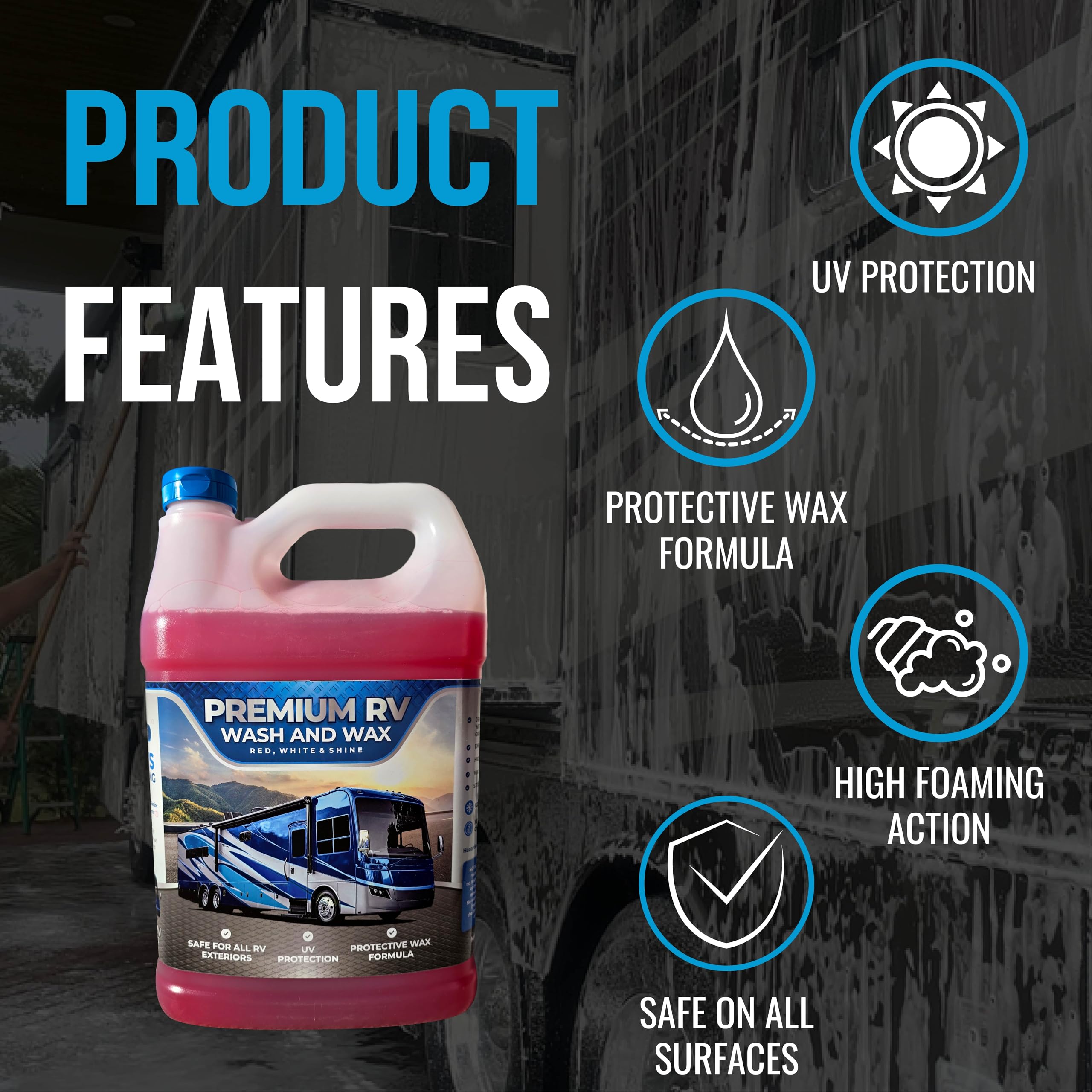 Jabón Lavado y Encerado para RV - Jabón Espumoso de Alta - Imagen 4