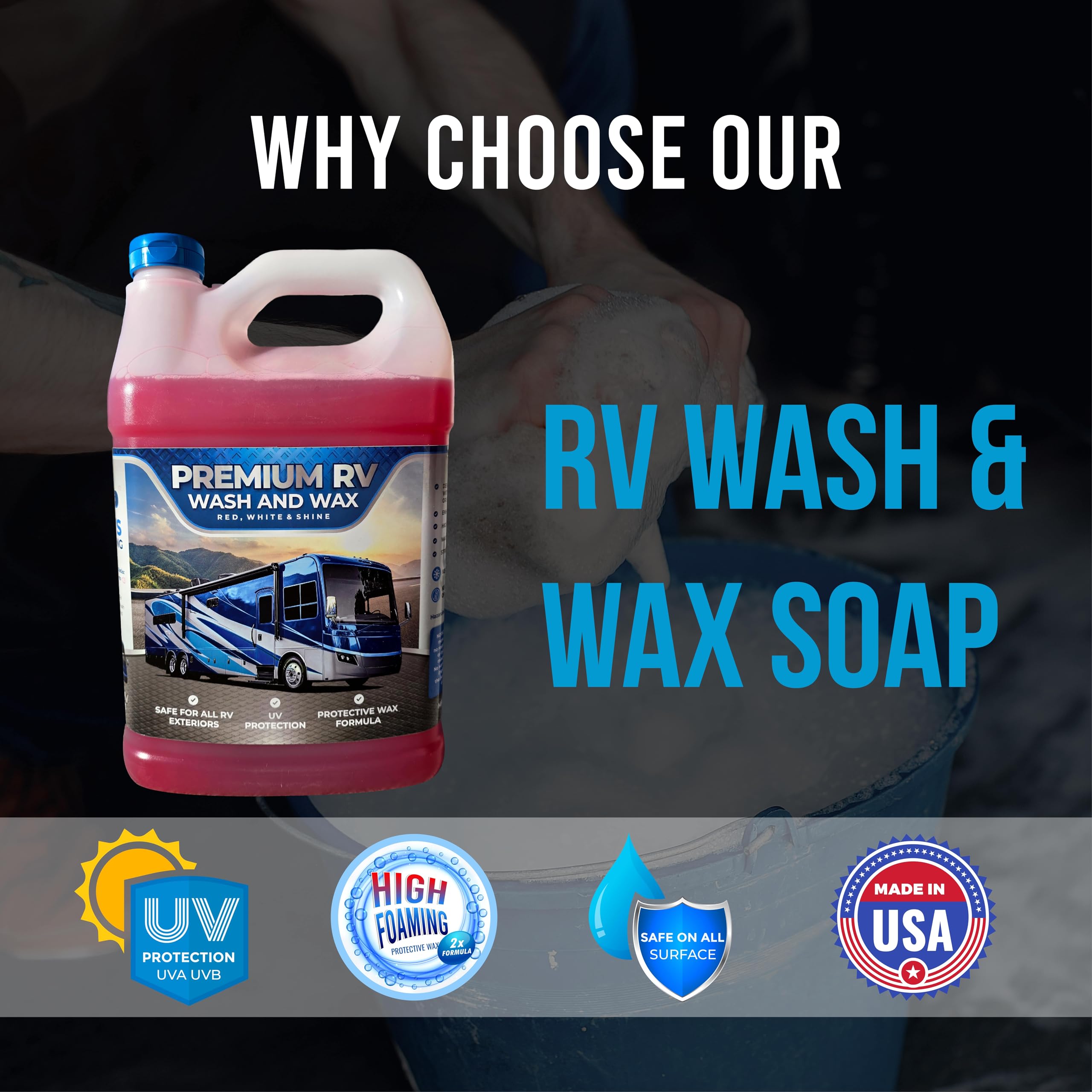 Jabón Lavado y Encerado para RV - Jabón Espumoso de Alta - Imagen 6