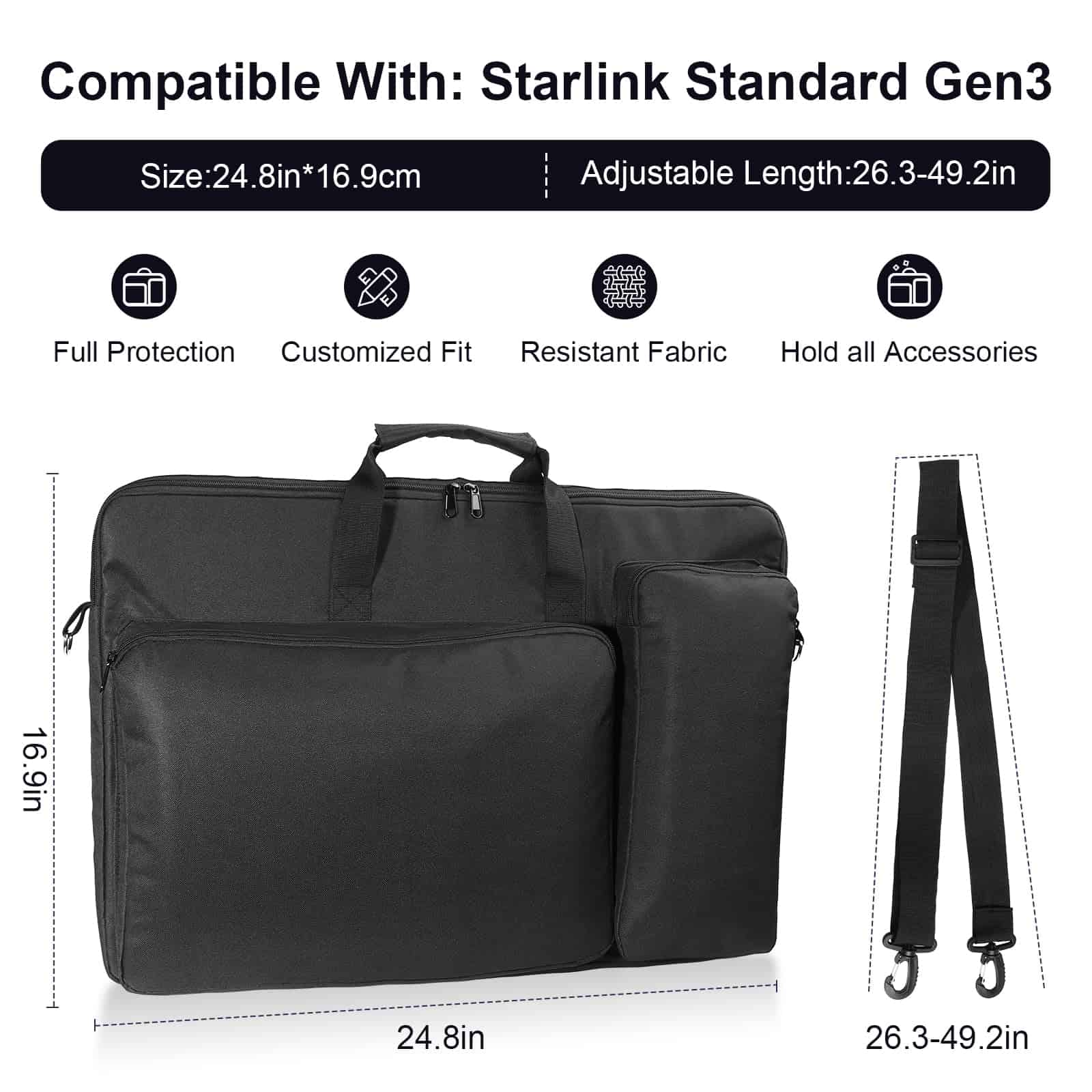 Bolsa de viaje Starlink Gen 3 para satélite Starlink, bolsa - Imagen 3