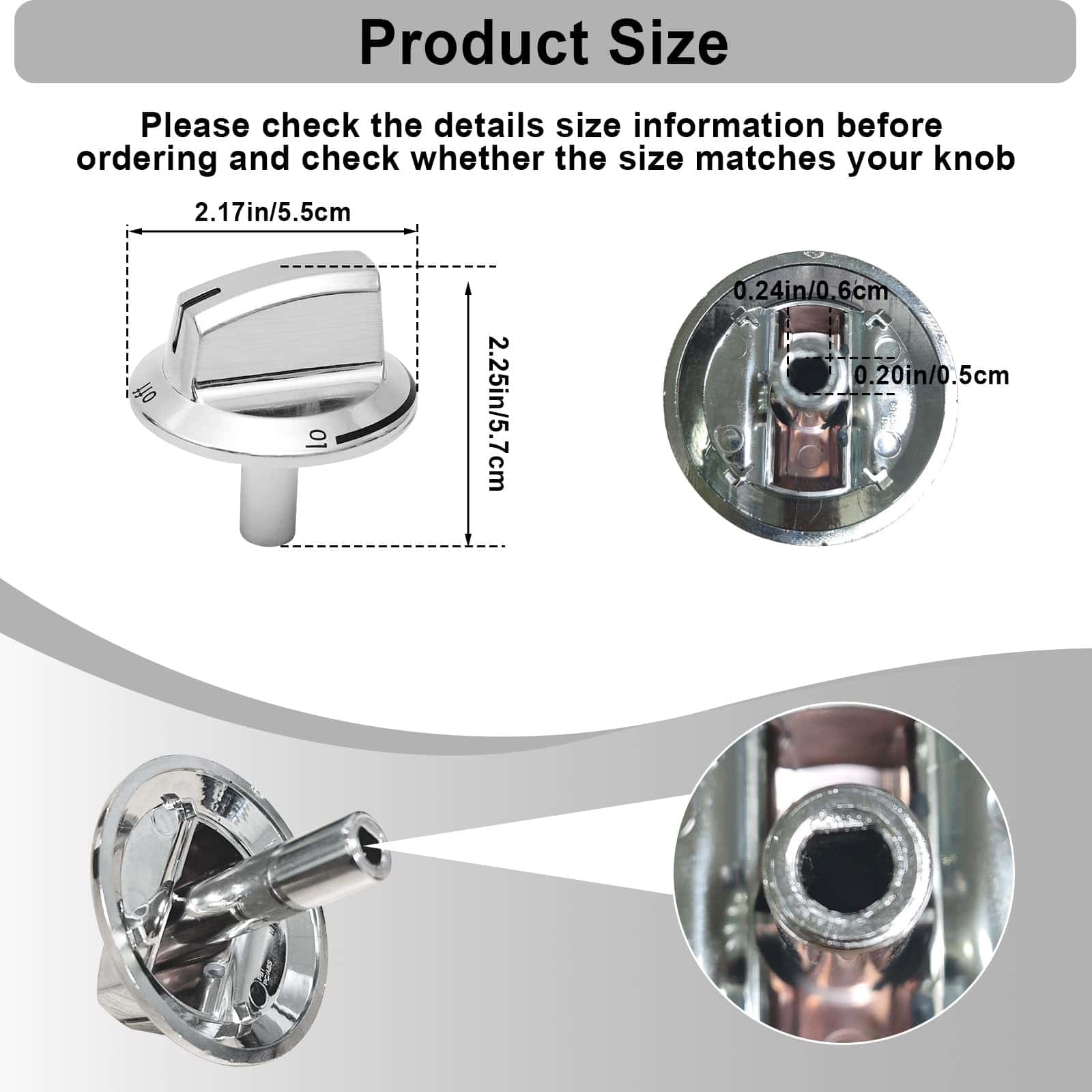 Paquete de 5 perillas mejoradas 5304525746 para cocina de - Imagen 4