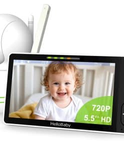 Monitor de Bebé HelloBaby 720P 5.5'' HD con Cámara y Audio