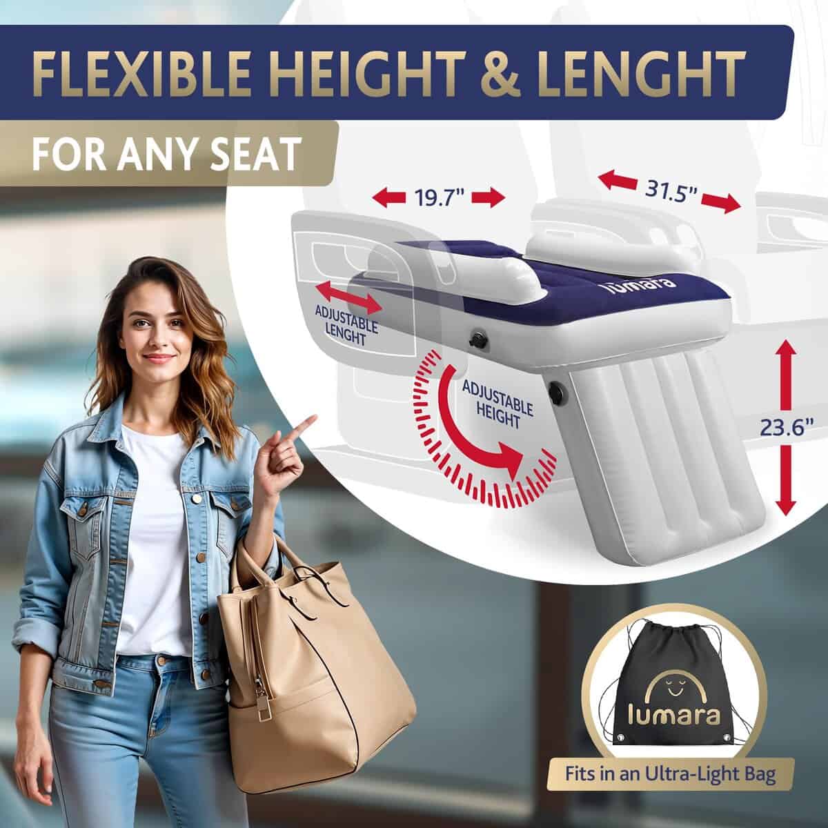 Cama Inflable de Avión LUMARA para Niños Pequeños - Asiento - Imagen 6