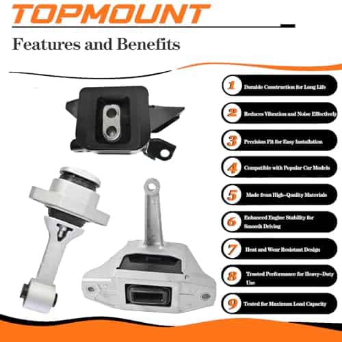 Juego de Soportes de Motor de Reemplazo Automotriz 48hao, - Imagen 5