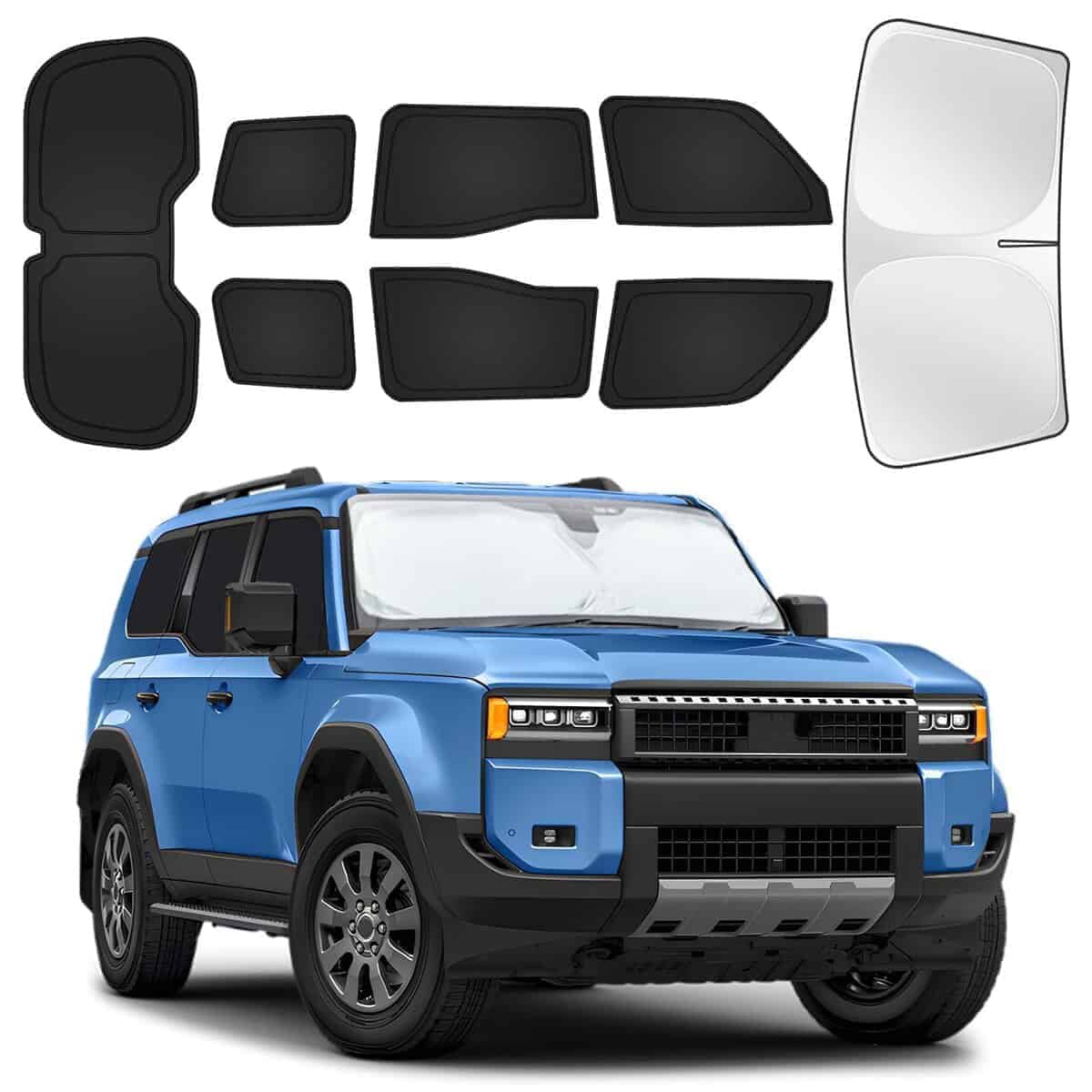 Set de 8 Sombrillas de Privacidad para Ventanas de Coche