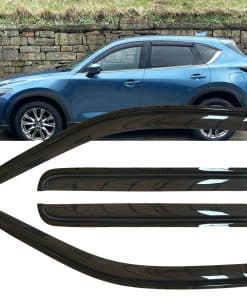 4pcs Deflectores de Lluvia a Prueba de -humo oscuro