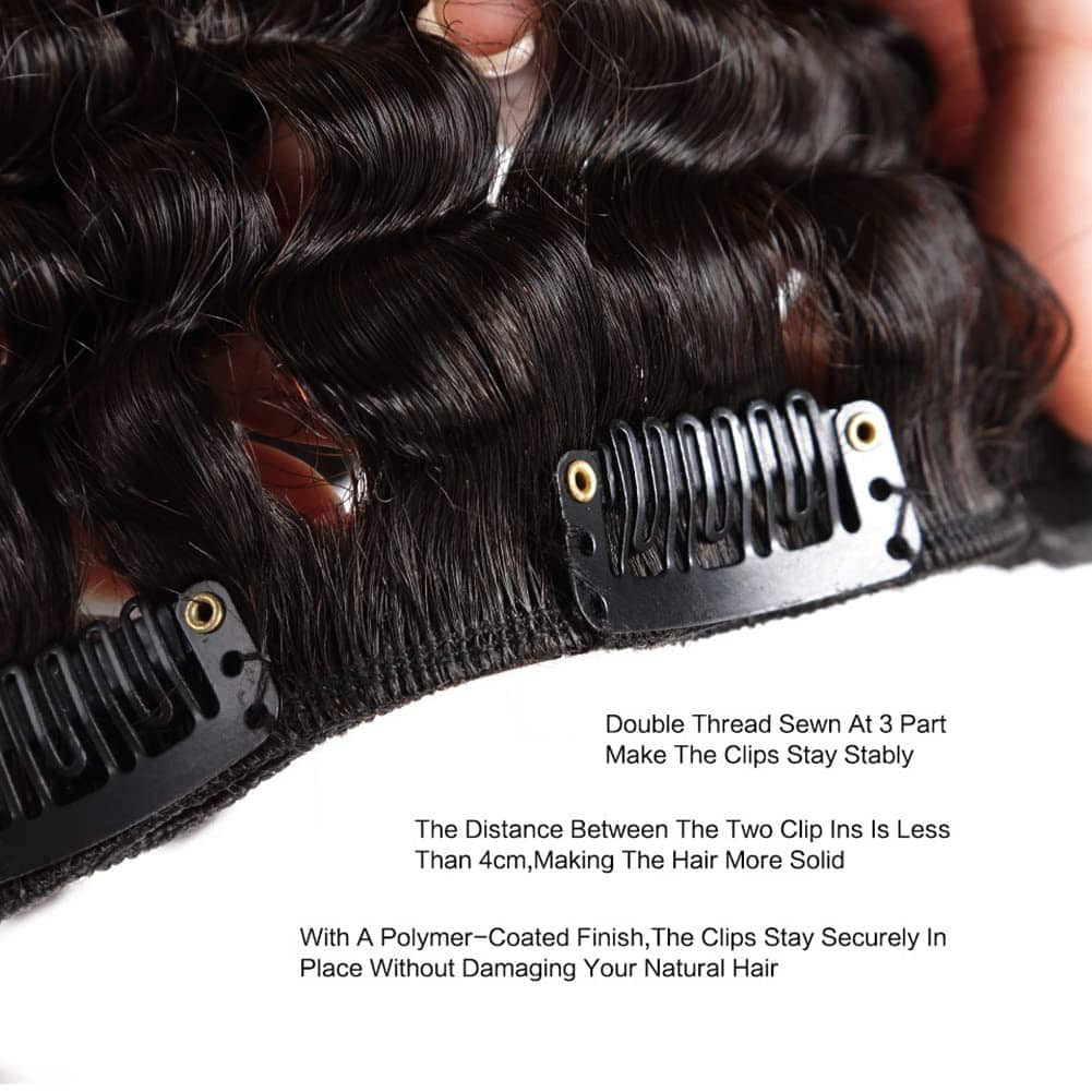 Extensiones de Cabello Clip Ins Rizadas Kinky Curly Goessom - Imagen 7