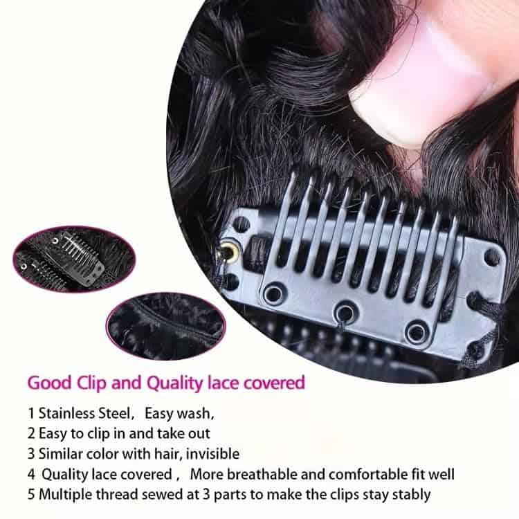Extensiones de Cabello Clip Ins Rizadas Kinky Curly Goessom - Imagen 4