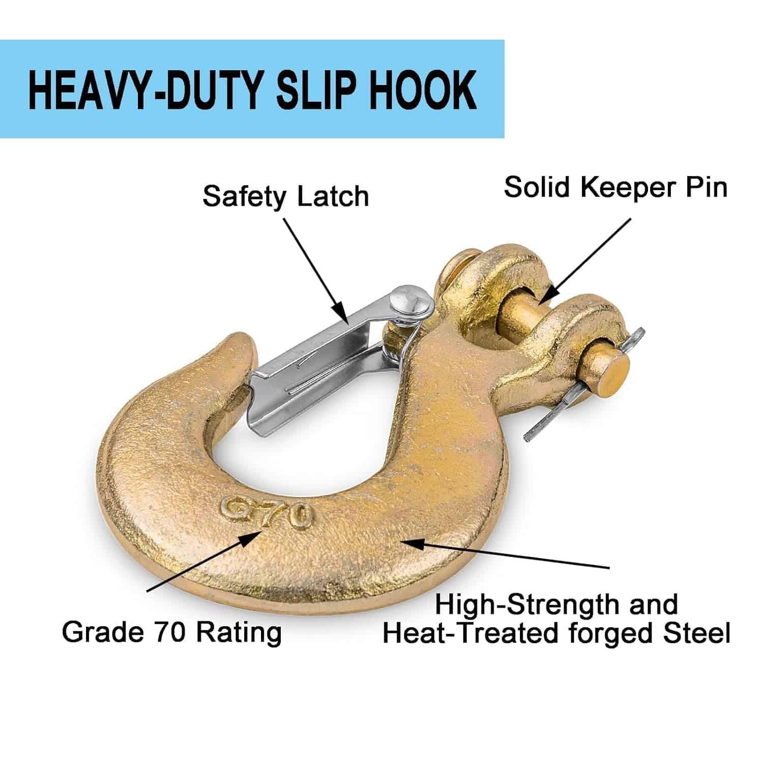 Paquete de 8 Gancho deslizante de grillete de 5/16" con - Imagen 5