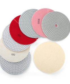 8PCS Diamond Polishing Pads 7 Inch, Kit de Herramientas de