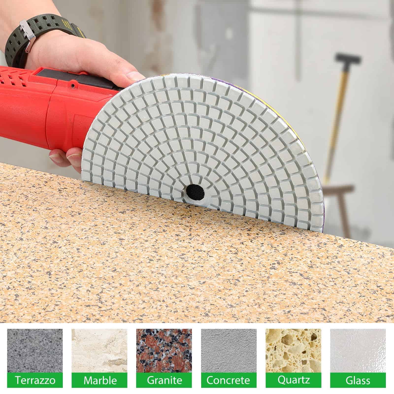 8PCS Diamond Polishing Pads 7 Inch, Kit de Herramientas de - Imagen 5