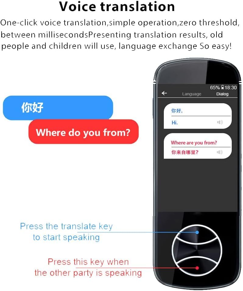Traductor de Idiomas Portátil con Traducción de Voz en - Imagen 5