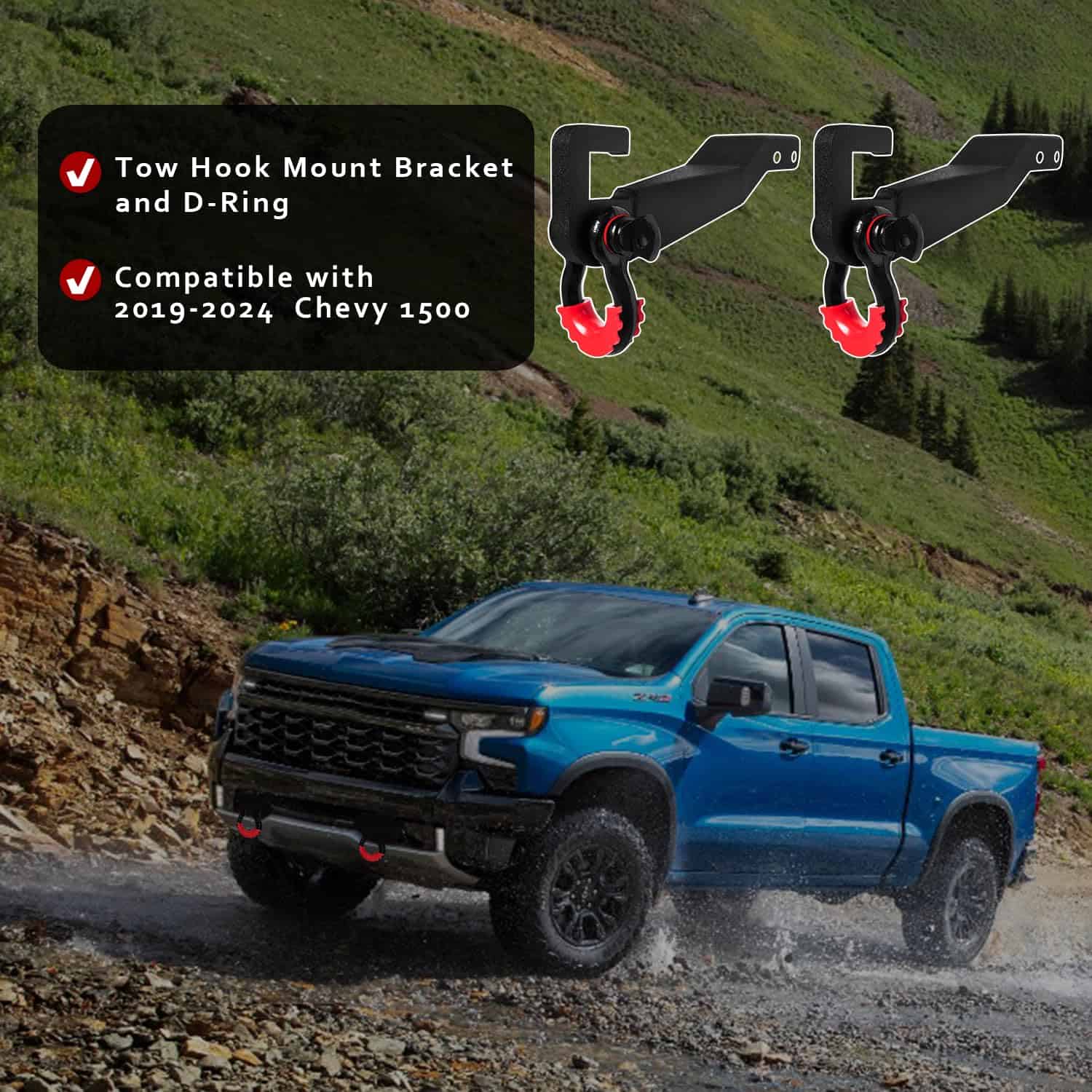 Soporte de Montaje de Gancho de Remolque Delantero y Anillo - Imagen 4