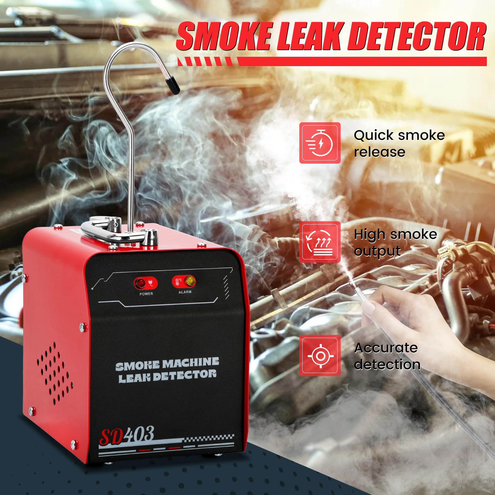 Máquina de Humo Mejorada Detector de Fugas Automotriz, - Imagen 5