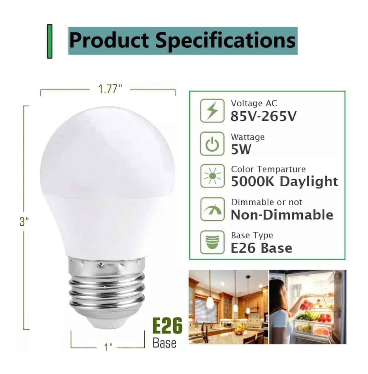 Bombilla LED para refrigerador Piumeif W10565137 apta para - Imagen 3