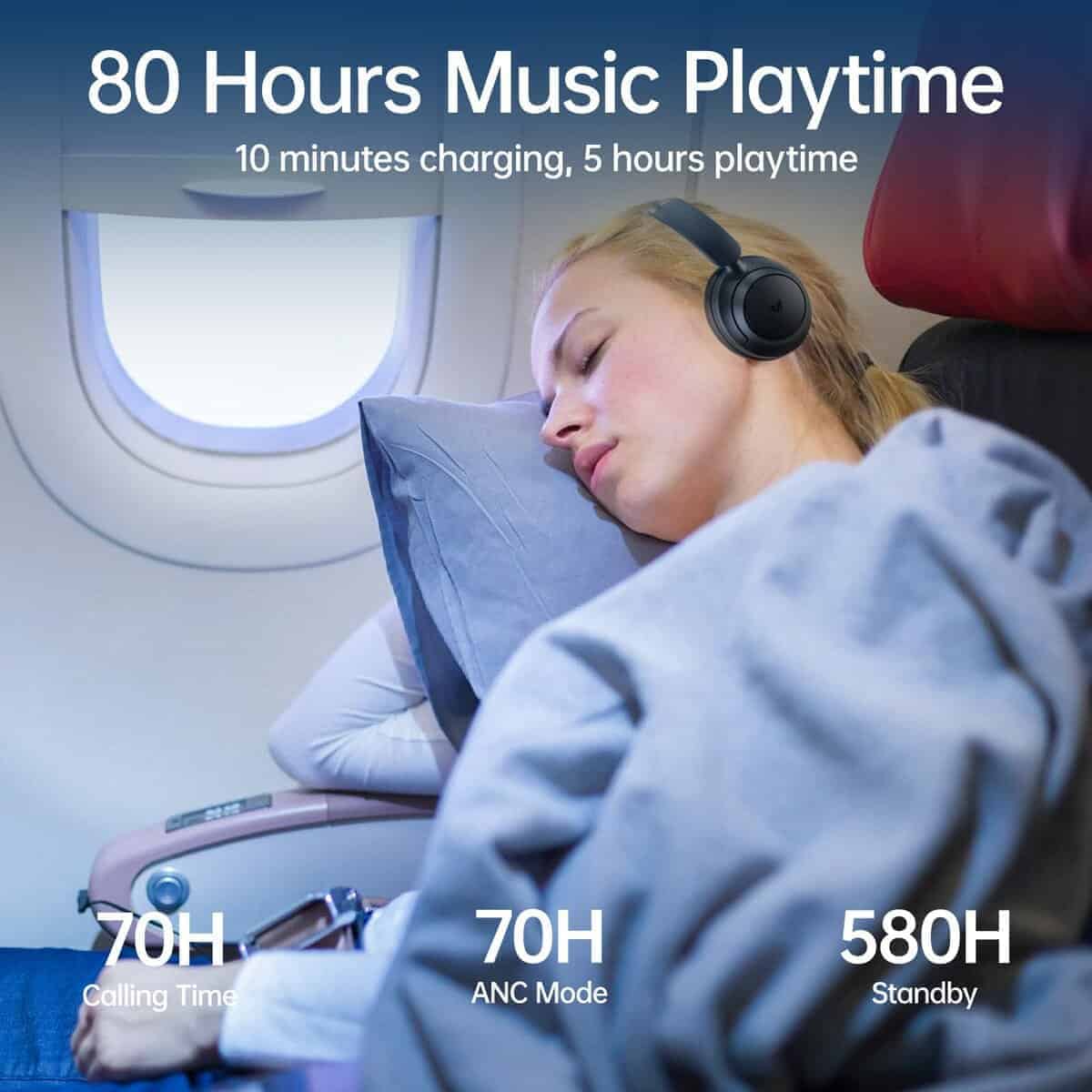 Audífonos con cancelación activa de ruido híbrida Weofly - Imagen 8