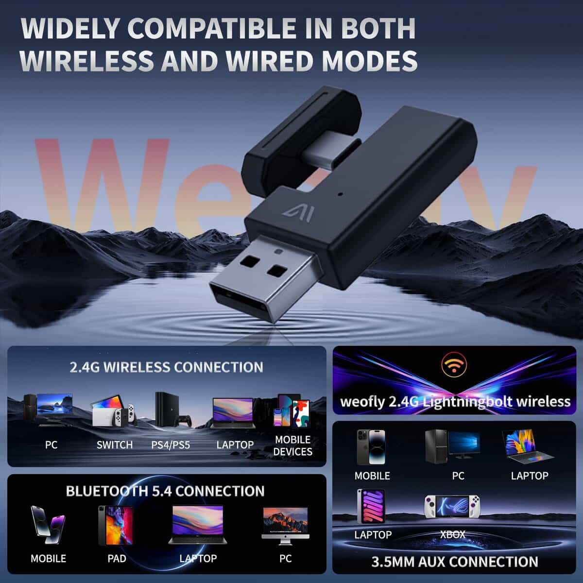 Auditivo Activo Híbrido Weofly Tour con Cancelación de - Imagen 3