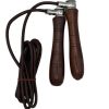 Cuerda para Saltar de Cuero Genuino Ajustable con -Brown