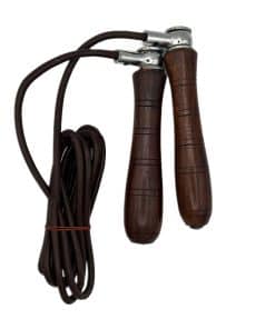 Cuerda para Saltar de Cuero Genuino Ajustable con -Brown