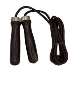 Cuerda para saltar de Cuero Genuino Ajustable con -Marrón