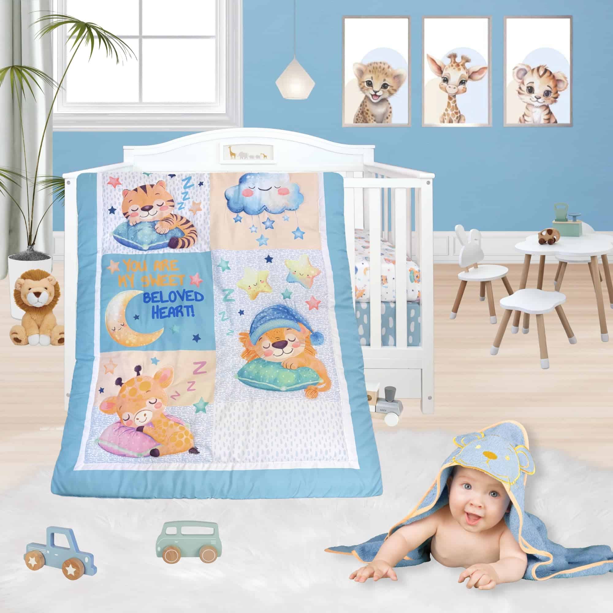 Juego de Cama para Bebé TrenD'Lay de 4 Piezas para Niños o