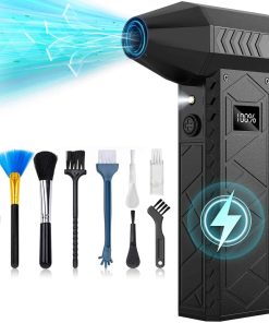 DEGGE 10000mAh Soplador de Aire Comprimido, -Negro