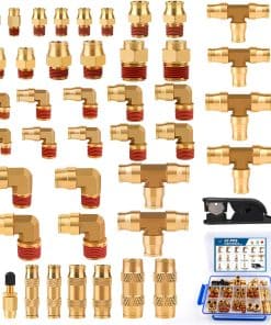 Kit surtido de 43 piezas de accesorios de latón para líneas