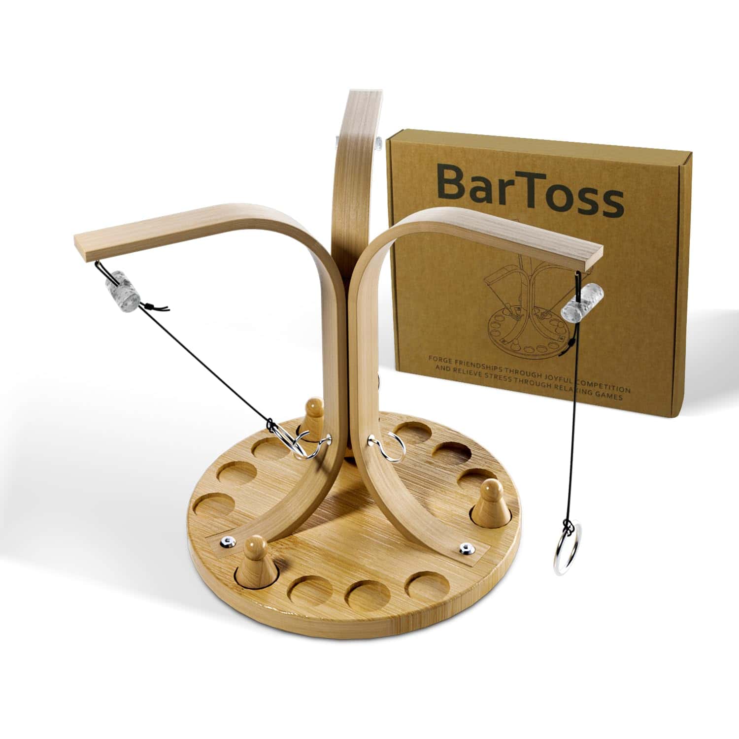 Juego de Anillos de Madera para 3 Jugadores Divertido para