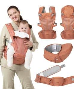 Mochila portabebés 6 en 1 BabbleRoo con asiento de cadera,