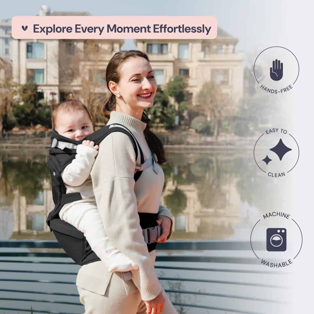 Portabebés 6 en 1 BabbleRoo con Asiento de Cadera, - Imagen 8