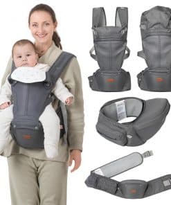 Portabebés BabbleRoo 6 en 1 con -Gris