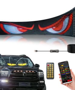 Qeeanmo Devil Eyes Light para Autos, Letrero LED Flexible