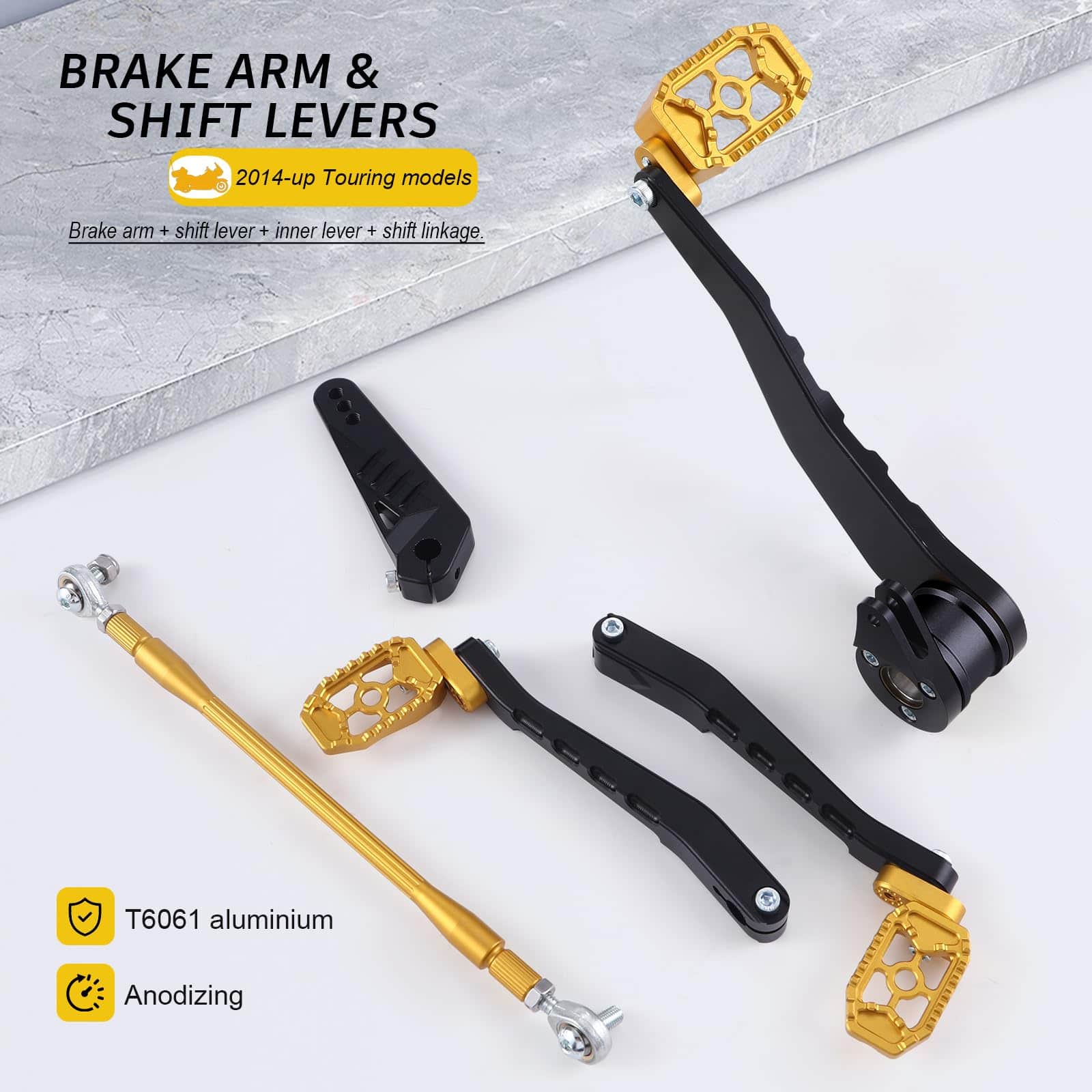 TOPRAMETAL para Harley Touring Floorboards MX Footboards - Imagen 6