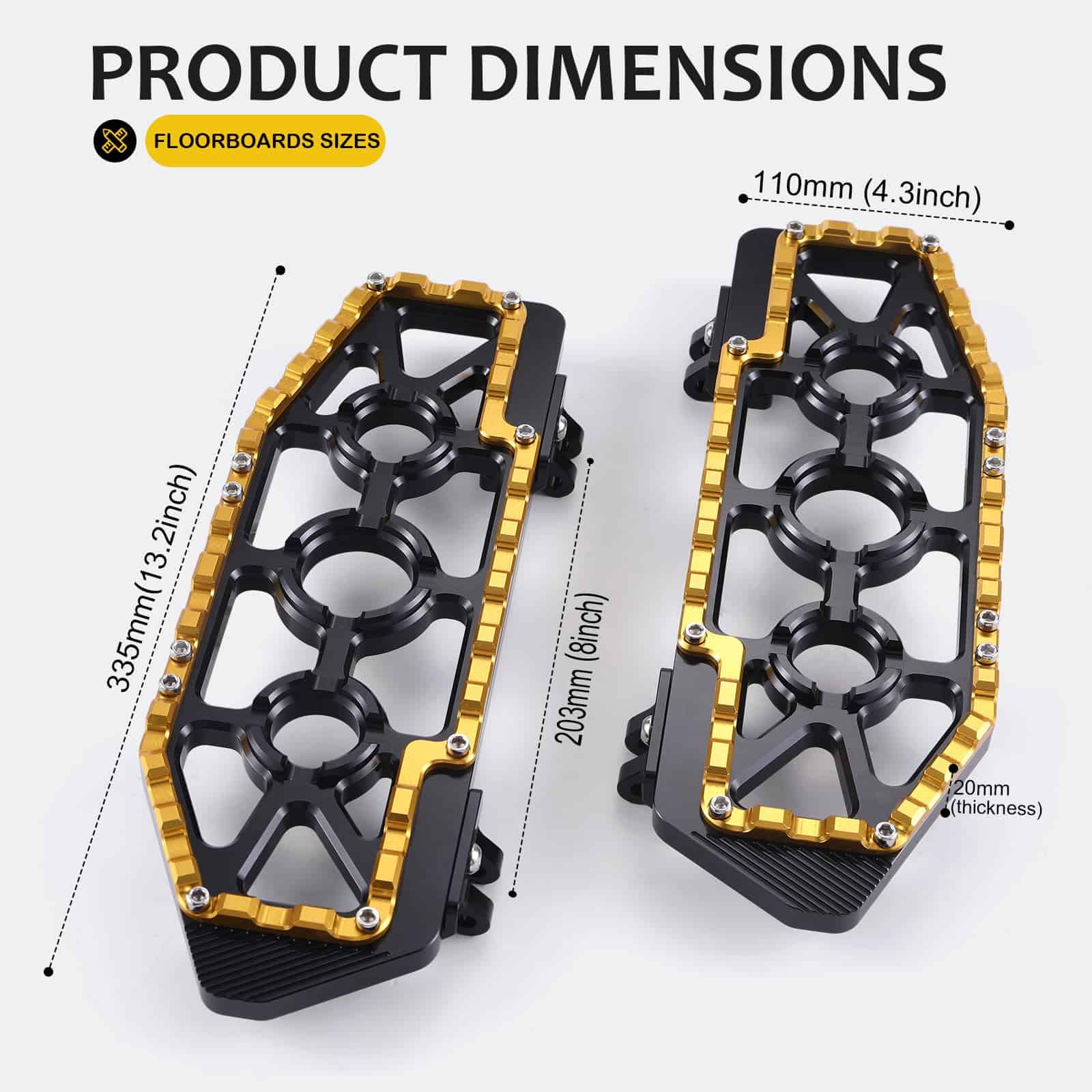 TOPRAMETAL para Harley Touring Floorboards MX Footboards - Imagen 4