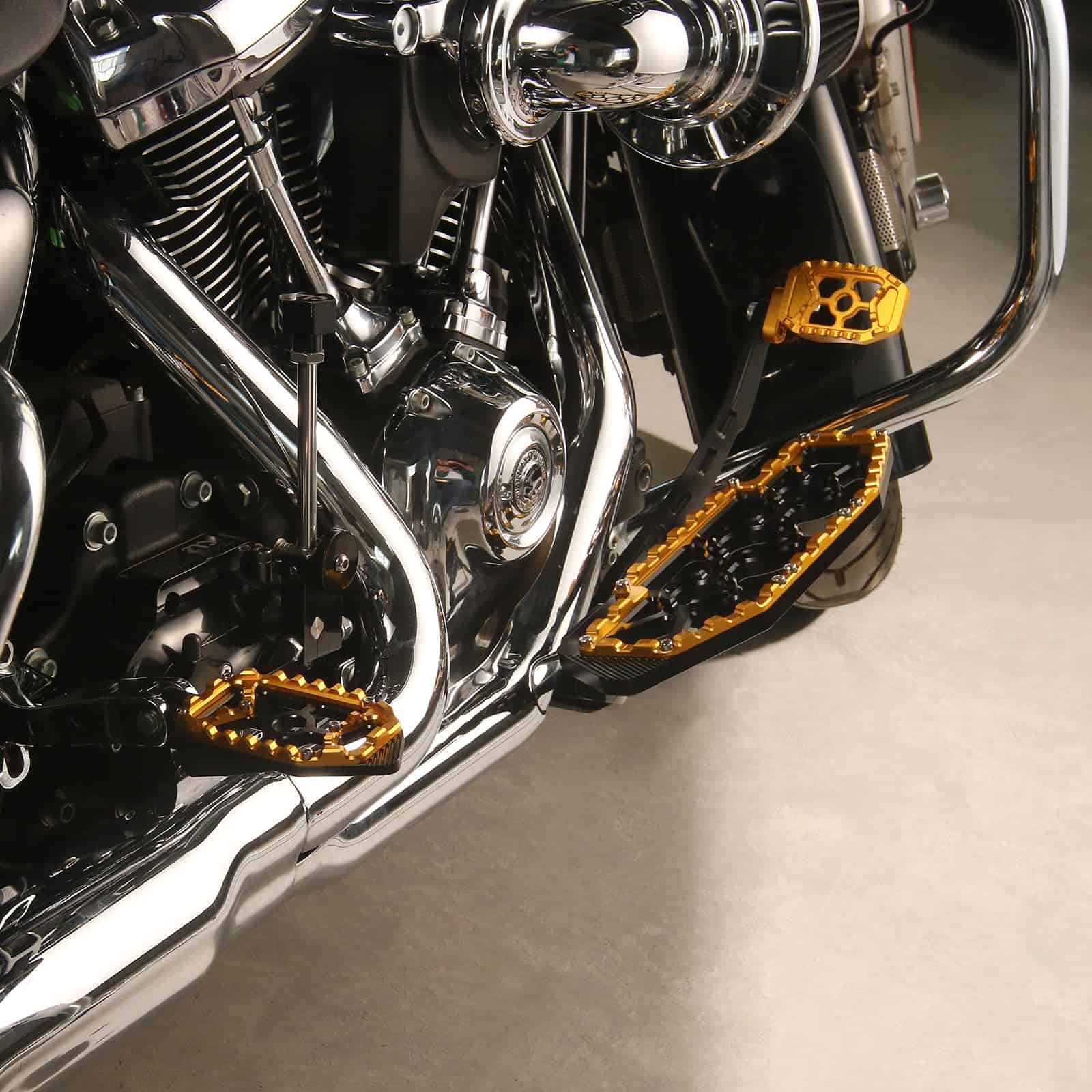 TOPRAMETAL para Harley Touring Floorboards MX Footboards - Imagen 3