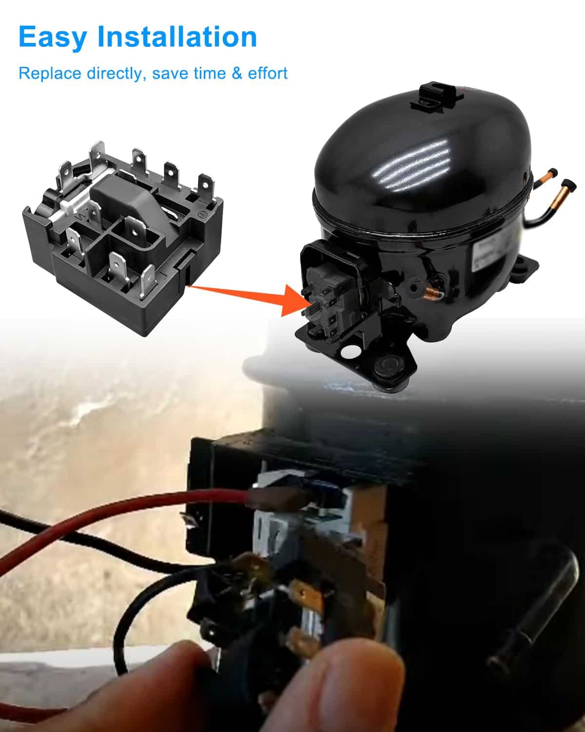 Kit de relé de arranque PTC y protector de sobrecarga para - Imagen 7