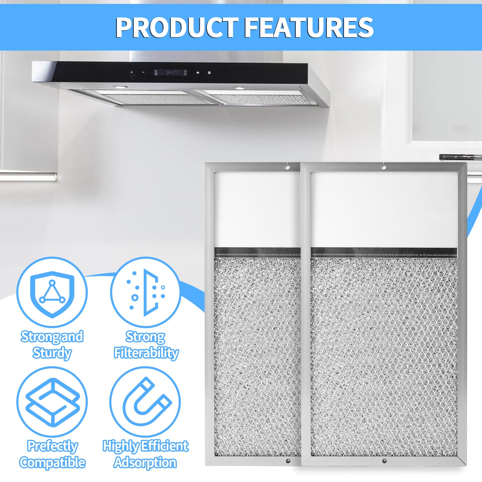 Filtro de campana con lente de luz de repuesto para Broan - Imagen 5