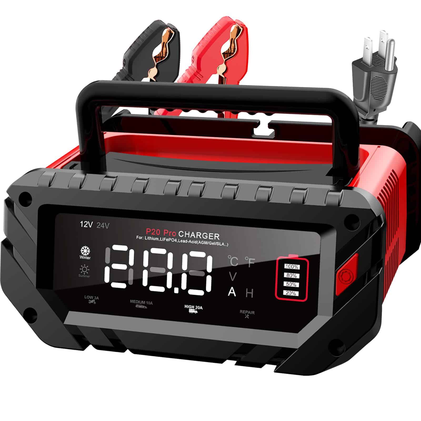 Cargador de Batería para Automóvil (20 Amperios Pro)