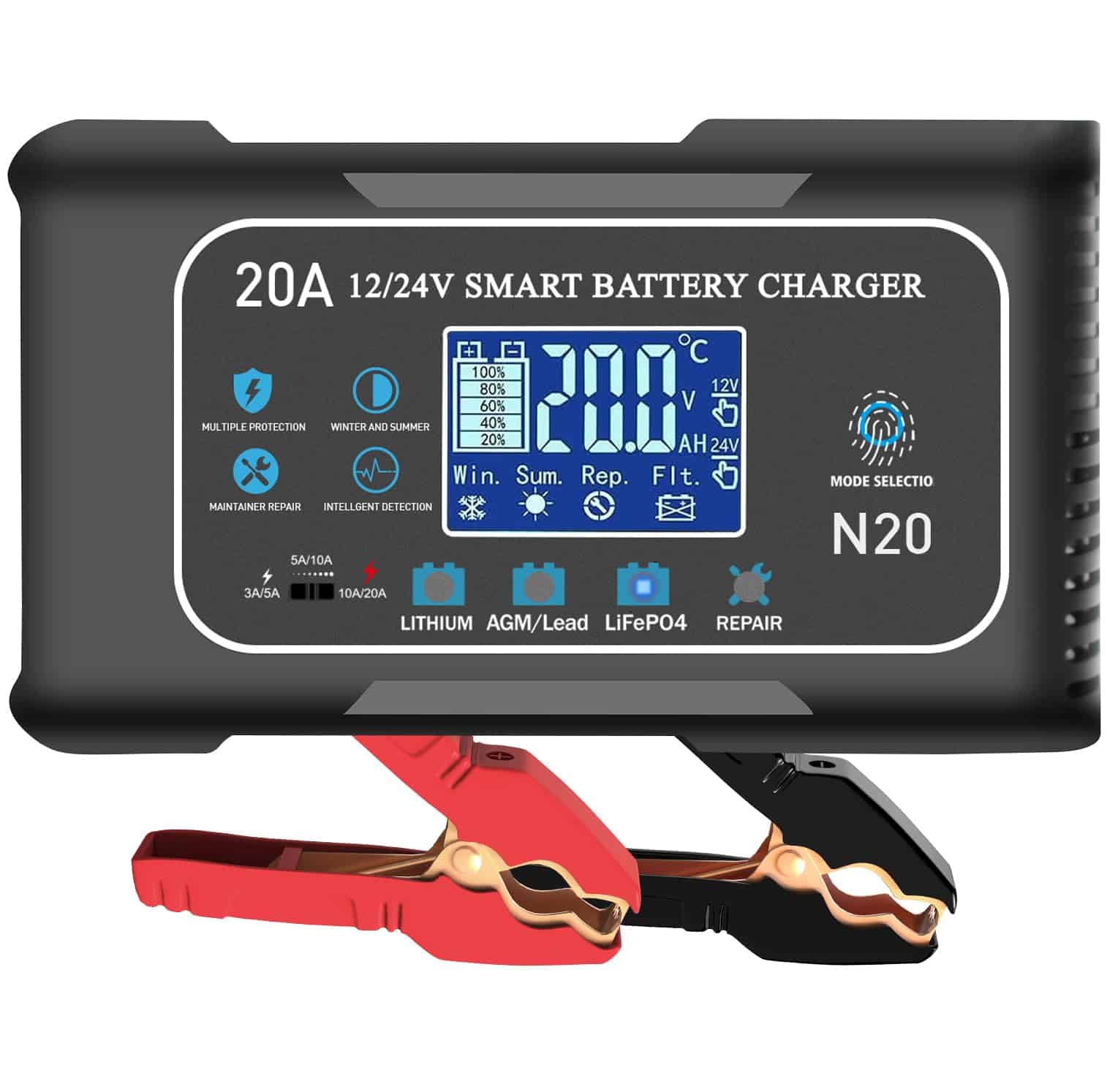 Cargador de batería para coche (20 Amperios)